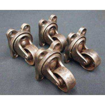 Set of 4 Cast Iron Victor Swivel Furniture Wheel Casters #GA160
