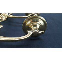 Pair of Solid Brass Ornate Swinging Candle Wall Sconces #GA717