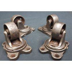 Set of 4 Cast Iron Victor Swivel Furniture Wheel Casters #GA160