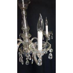 5 Light Crystal Chandelier with Faceted Prisms #GA508