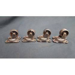 Set of 4 Cast Iron Victor Swivel Furniture Wheel Casters #GA160