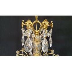 Ornate French Inspired 3 Tiered 12 Light Crystal Prism Chandelier 23" x 30" #GA4335