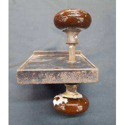 Rim Lock with Brown Porcelain Doorknobs #GA1073