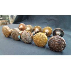 Set of 5 Solid Brass Ornate Victorian Eastlake Doorknob Sets #GA1062