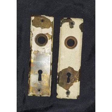 Pair of Narrow Doorknob Backplates #GA285