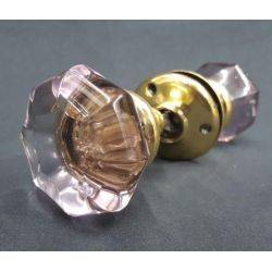 Crystal Amethyst Colored Door Knob Set #GA140