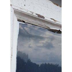 Half Beveled Glass 3 Panel Wide Wooden Door #GA806