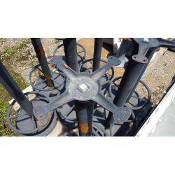 Steel Pedestal Table Base With Foot Rest