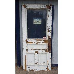 Half Beveled Glass 3 Panel Wide Wooden Door #GA806