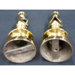 Pair of Solid Brass Ornate Towel Bar Bracket Holder Mounts #GA8