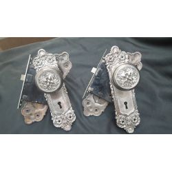 Pair of Brass Victorian Mortise Lock Sets #GA4400