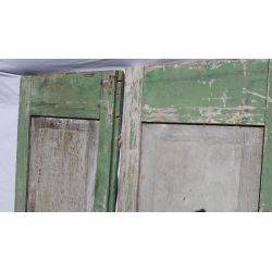 Pair of Late 1700's Solid Wood Raised Panel Shutters #GA199