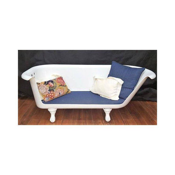 "Breakfast at Tiffany's" Style Repurposed Cast Iron Clawfoot Bath Tub Settee - Fully Restored #GA121