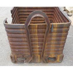 Large 4 Foot Industrial Metal Bin With Side Handles