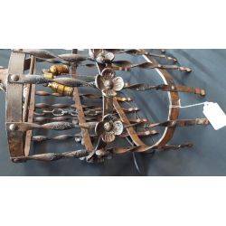 Governor's Original Large Wrought Iron 2 Light Chandelier #GA4125
