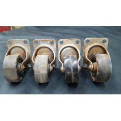 Set of 4 Metal Wheel Casters with Square Bases #GA4264