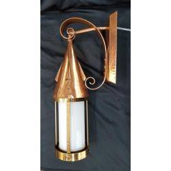 Large Unique Hammered Copper & Brass Wall Sconce #GA1020