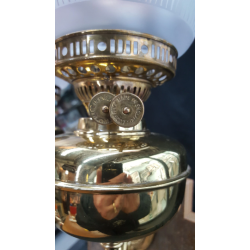Converted Brass Two Light Sconce With Frosted Etched Ruffled Shades #G2LS