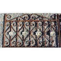 Set of 2 Scroll Design Center Flower Wrought Iron Window Grates #GA 81