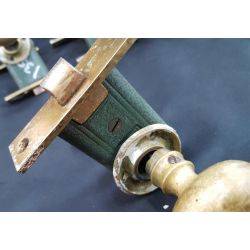 Set of 10 Mortise Locks with Brass Doorknobs & Rosettes #GA4138