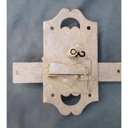Primitive Ornate Iron Rim Lock #GA4167
