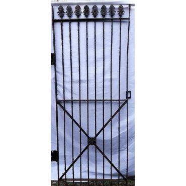 Ornate Tall Wrought Iron Gate Fence Panel With Top Finials #GA110