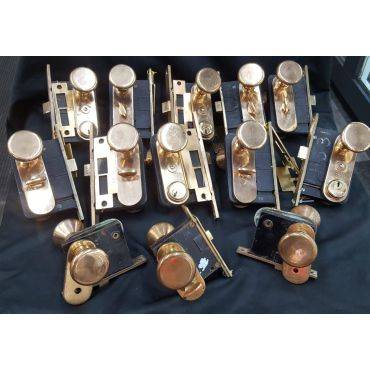 Set of 13 1920's Hotel Mortise Lock Group #GA4137