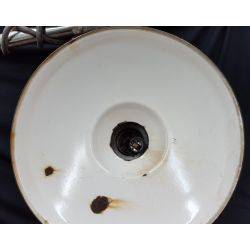 Green  & White Cased Industrial Light with Wire & Plug #GA75