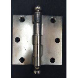 Pair of Chrome Plated Brass Door Hinges 3 1/2" x 3" #GA157