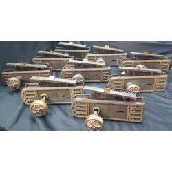 Set of 9 Solid Brass Gothic Style Mortise Lock Sets #GA1058