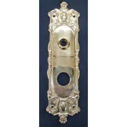 Pair of Brass Art Nouveau Front & Back Door Knob Plates #GA4214