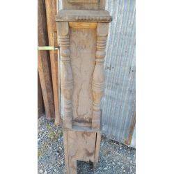 Ornate Eastlake Inspired Tall Wooden Oak Newel Post #GA89