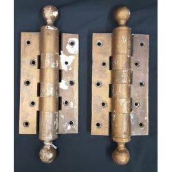 Huge Pair of Solid Bronze 10" Door Butt Hinges #GA166