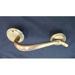 Solid Brass Interior Door Pull With Round Back Plates #GA4001