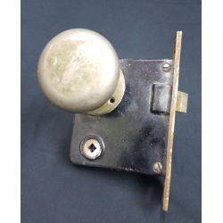 Jack & Jill Mortise Door Lock With Door Knobs & Brass Rosettes #GA134