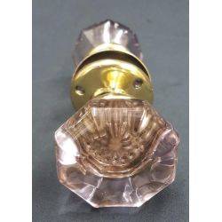 Crystal Amethyst Colored Door Knob Set #GA140