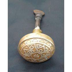 Ornate Brass Interior Door Knob with Thumb Turn #GA4218