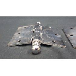 Pair of Chrome Stanley Brand Door Butt Hinges #GA156