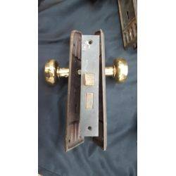 Set of 9 Solid Brass Gothic Style Mortise Lock Sets #GA1058