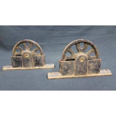 Pair of Cast Iron Window Pulleys #GA206