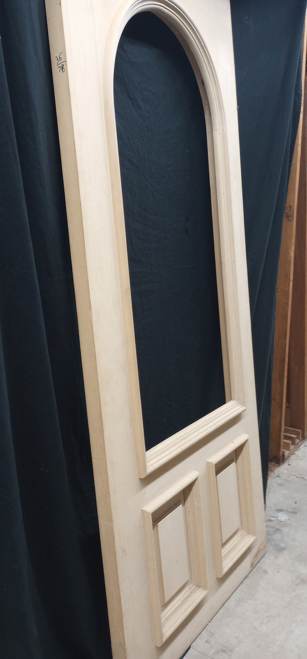 Arched Top 3/4 View Raised Panel Exterior Door Frame 36" by 78" #GA-S03