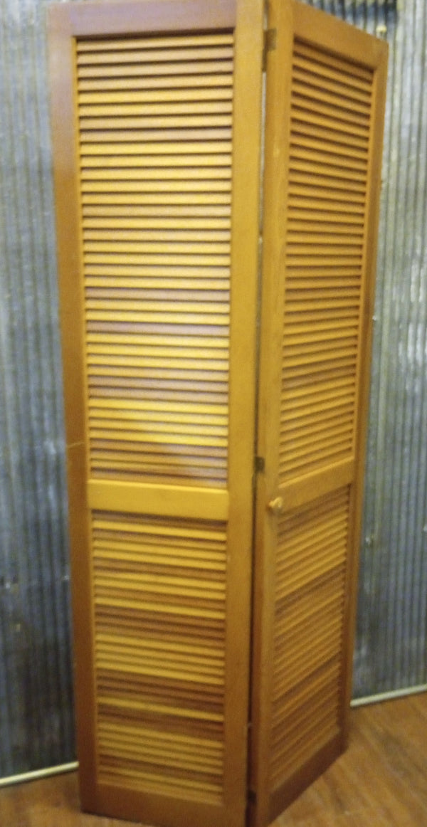 Pair of Wooden & Hinged Pantry or Closet Shutters 35 1/2" x 78" #GA-S018
