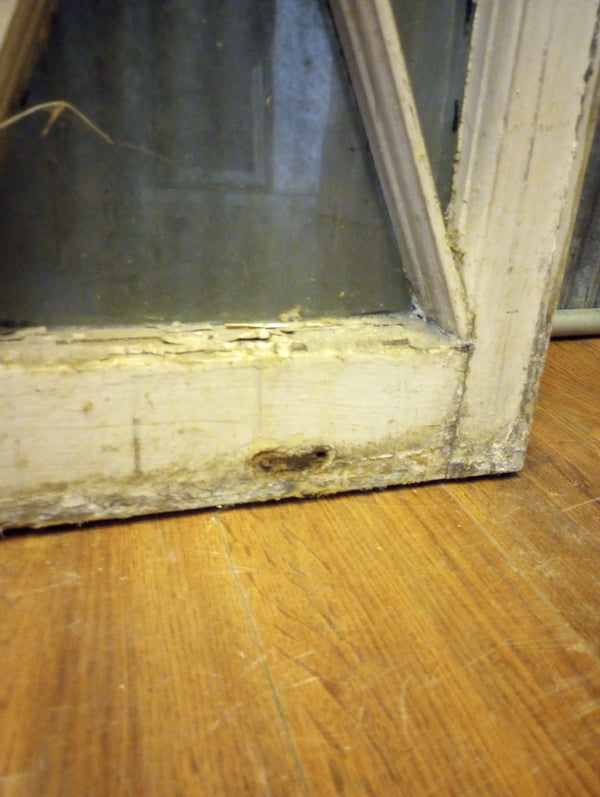 Pair of Diamond Paned Windows in Wood Frame 24 1/4" x 71 1/2" #GA-S022