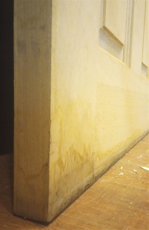 Exterior Wooden Door with Oval Top Window & Raised Panels 34" x 80" #GA-S029