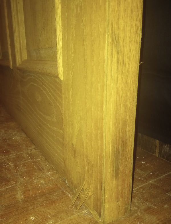 Exterior Wooden Door with Top Half Moon Glass & 4 Raised Panels 36" x 80" #GA-S034