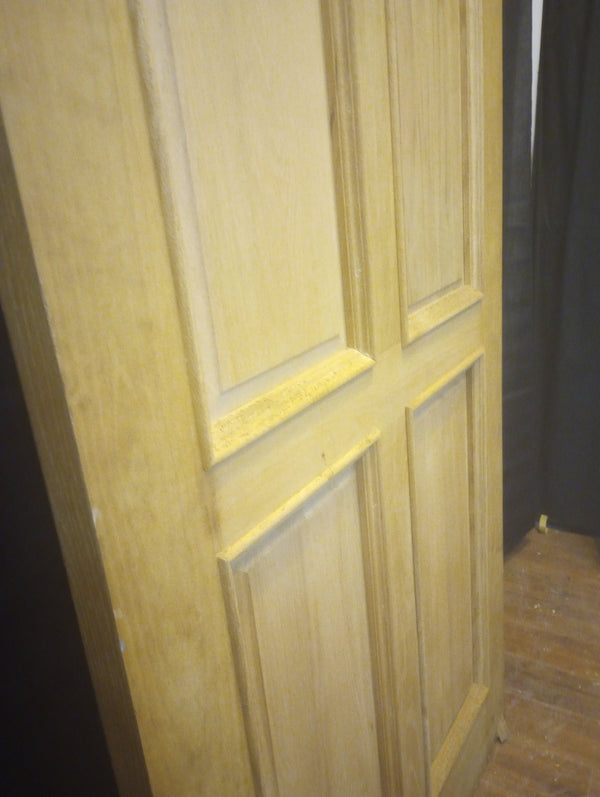 Exterior Wooden Door with Top Half Moon Glass & 4 Raised Panels 36" x 80" #GA-S034