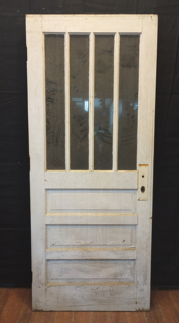 Half Vertical Glass & Raised Panel Interior Door 33 3/4" x 80 1/2" #GA-S048