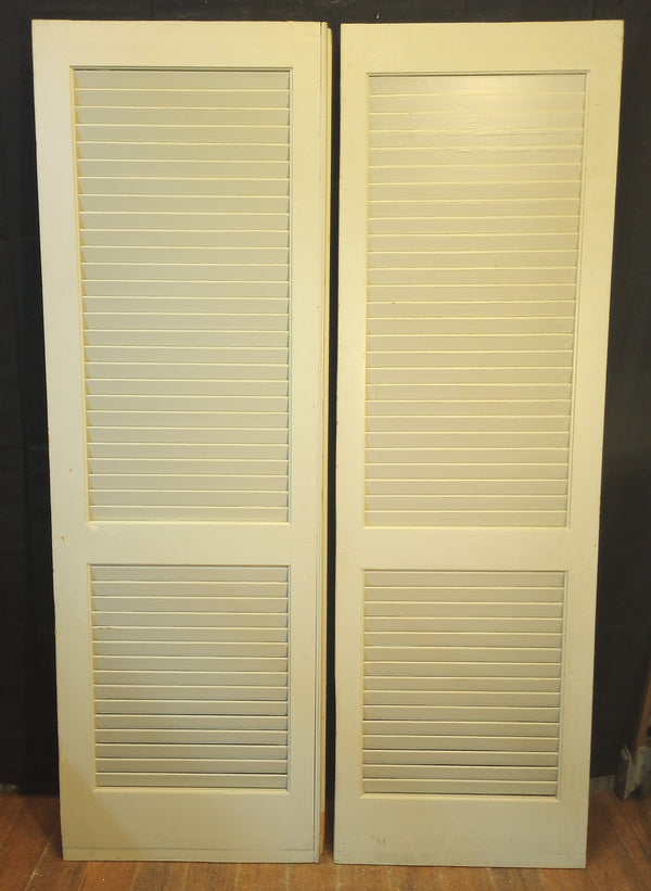 Pair of Interior Louvered Shutter Doors 26" x 79 1/4" #GA-S053