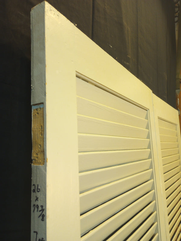 Pair of Interior Louvered Shutter Doors 26" x 79 1/4" #GA-S053