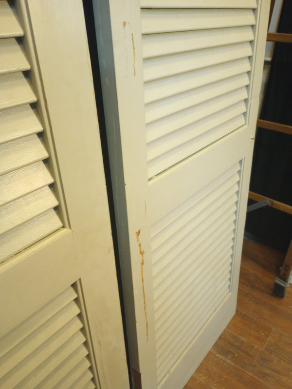 Pair of Interior Louvered Shutter Doors 26" x 79 1/4" #GA-S053